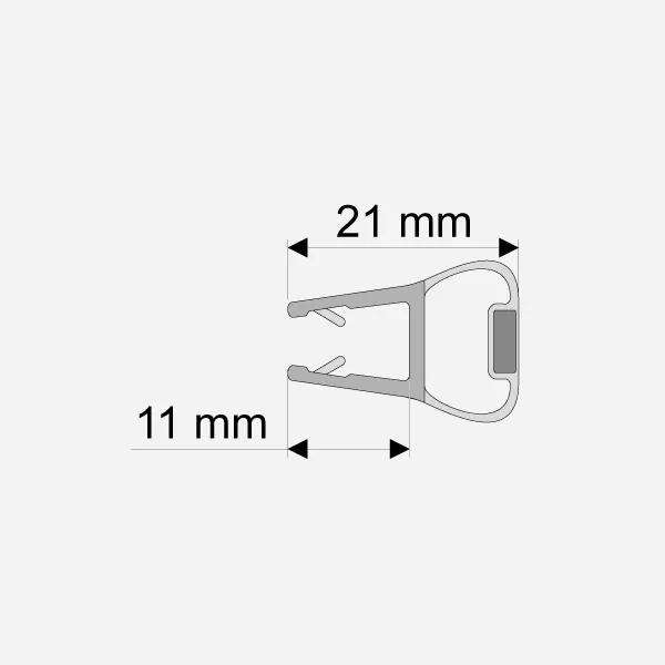 Magnetleiste 90°, 6mm / 2000 mm